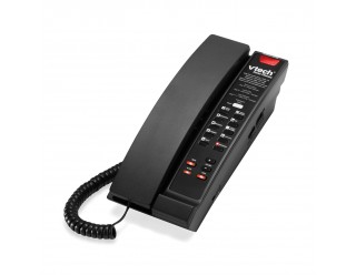 Alcatel Lucent - VTech S2211 Matte Black Contemporary SIP Corded Petite Phone, 1 Line, 10 Speed Dial Keys - 3JE40025AA